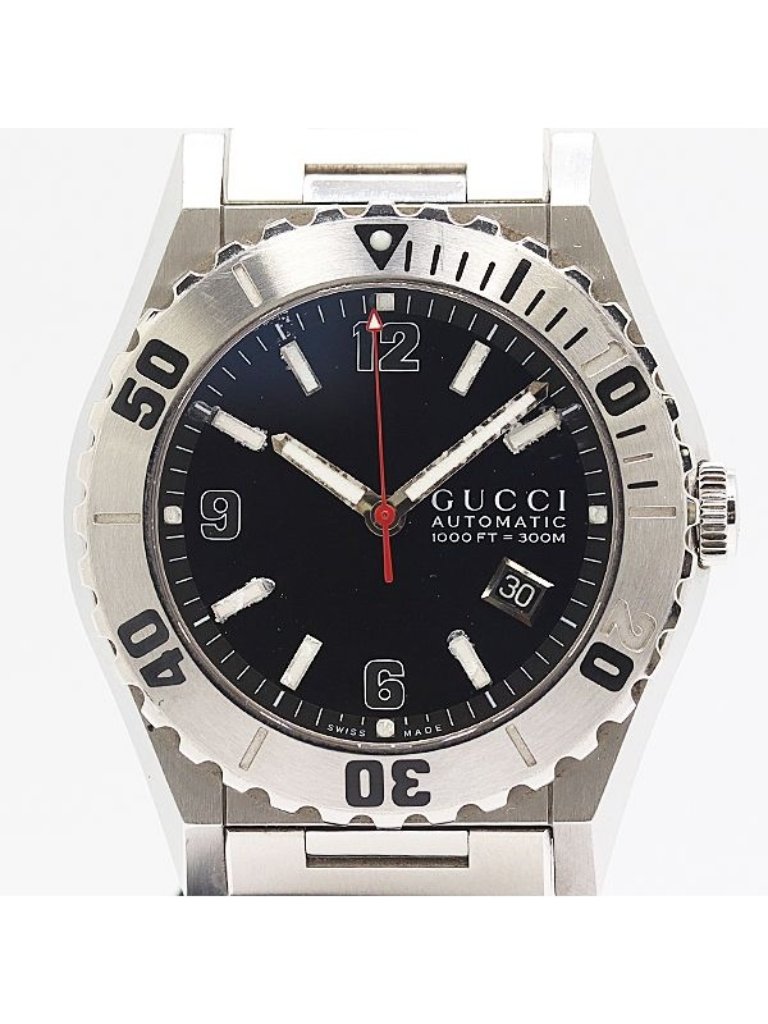 Gucci Pantheon Automatic Winding Chronograph Date Black Dial Watch